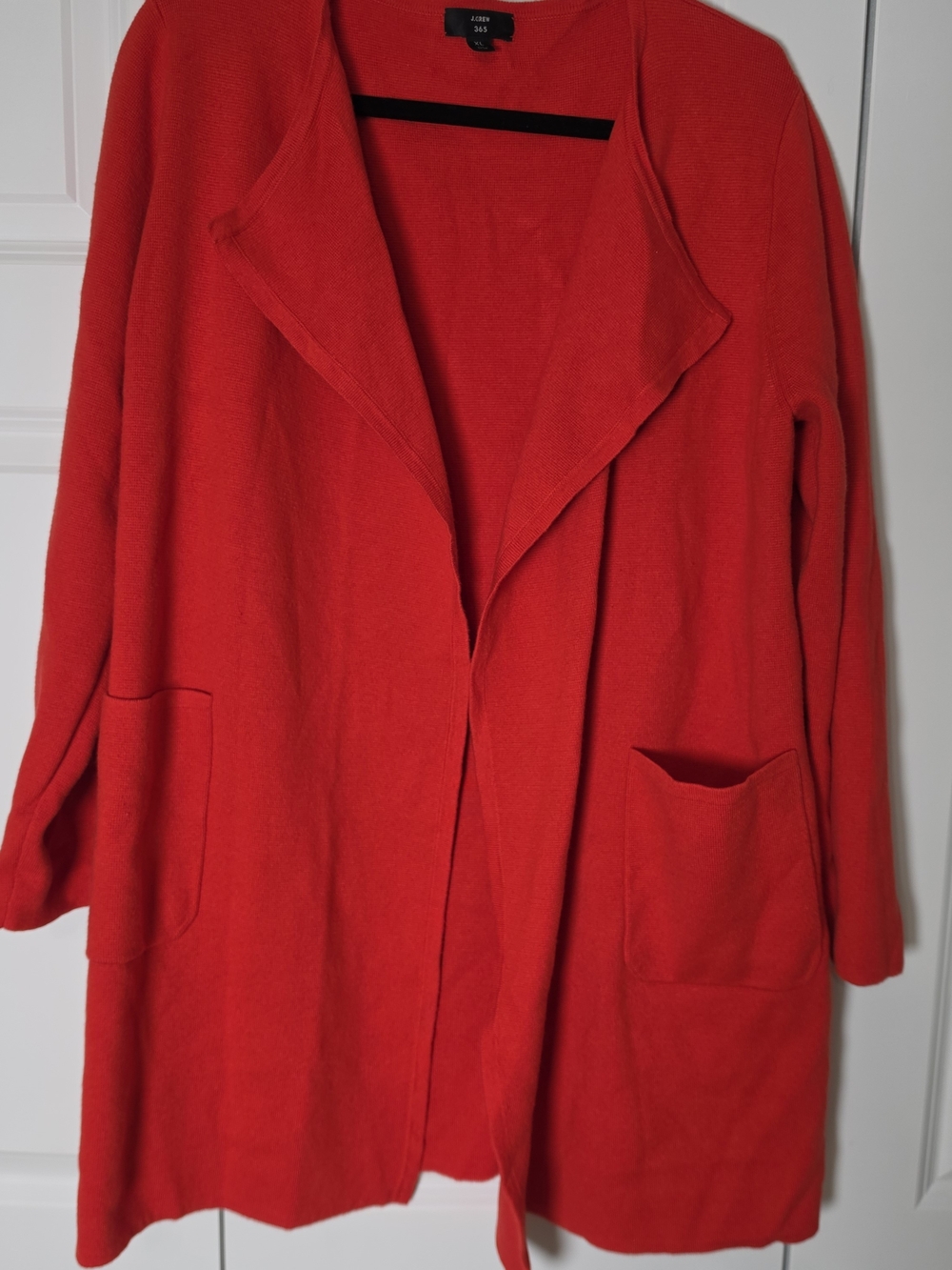 J.Crew Juliette Red Sweater Blazer XL Merino Wool